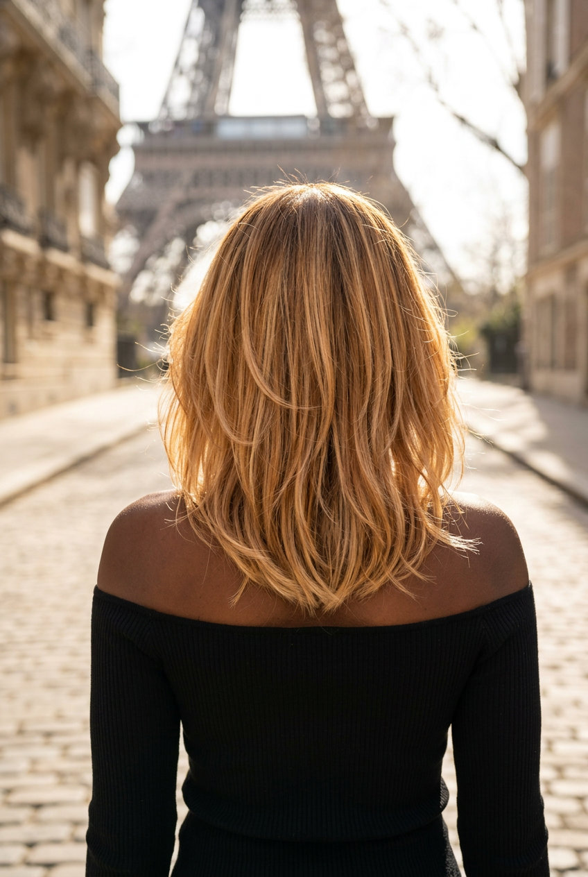 long honey blonde hair color with nectar honey blonde, foilayage, and root melt for summer