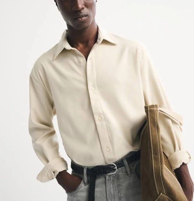 top Abercrombie & Fitch Men's Brushed Button-Up Shirt Abercrombie & Fitch $49.99
