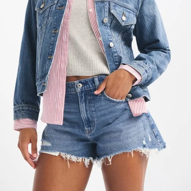 shorts Abercrombie & Fitch Women's Curve Love High Rise Mom Short Abercrombie & Fitch $65