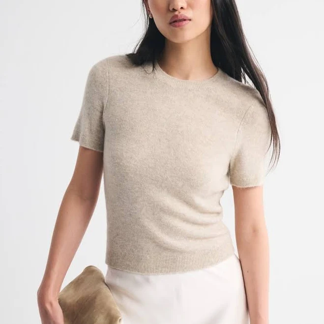top Abercrombie & Fitch Women's Merino Wool-Blend Sweater Tee Abercrombie & Fitch $39.99