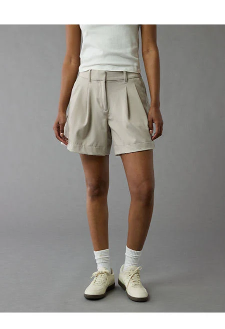 shorts AE Women's High-Waisted Pleated Stretch Trouser Shorts American Eagle Outfitters $14.98