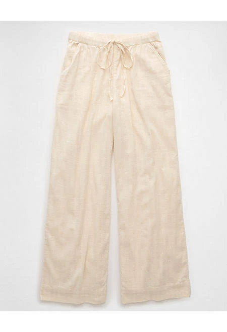 pants AE Women's High-Waisted Wide-Leg Textured Pants American Eagle Outfitters $37.46