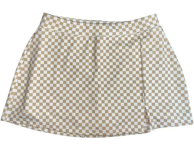 skirt Aeropostale Women’s Checkerboard A-line Mini Skort- Beige White Size eBay $13.5