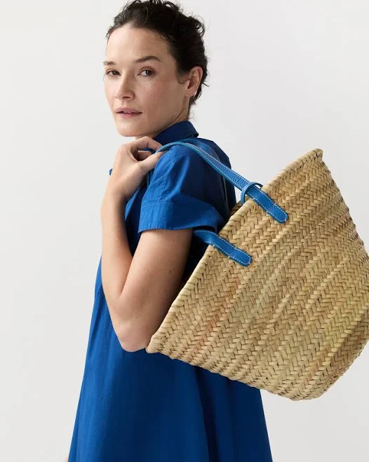 bag Ann Mashburn Leather Handle Straw Tote Mashburn $250