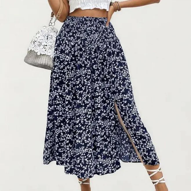 skirt Anna-Kaci Women's High Waist Midi Skirt with Ditsy Floral Print and Side Kohl's $44