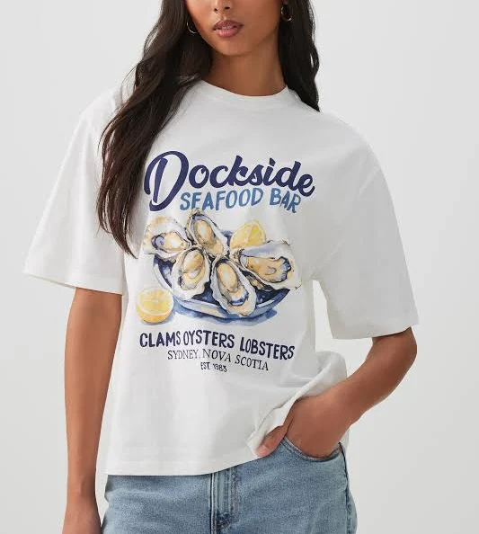 top Ardene Women's Oversized Cotton T-Shirt Ardene $17.95