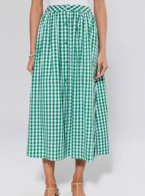 skirt Avara Women's Gingham Midi Skirt shopavara.com $78