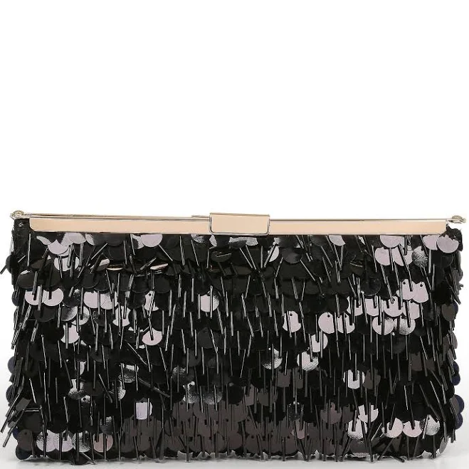 bag Badgley Mischka Women's Briar Mixed Sequin Hinged Frame Clutch Dillard's $84