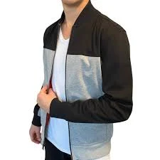 outerwear Banana Republic Men's Black/Gray Colorblock Bomber Jacket, Size SMALL eBay $39