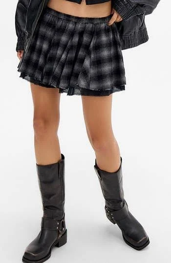 skirt BDG Women's Check Cotton Miniskirt Nordstrom Rack $24.97
