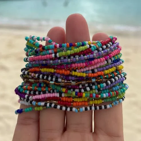accessory Boho Rainbow Beaded Bracelet Etsy - Seller $25