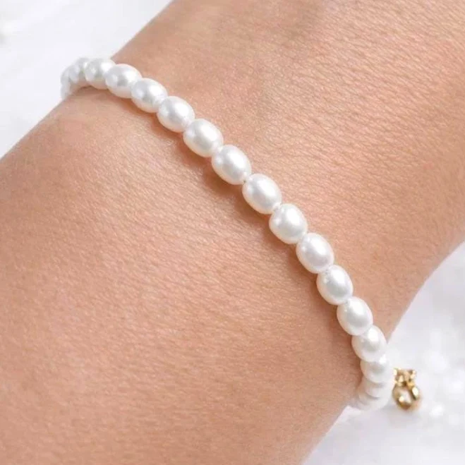 accessory Dainty Minimalist Freshwater Pearl Bracelet Etsy - Seller $30