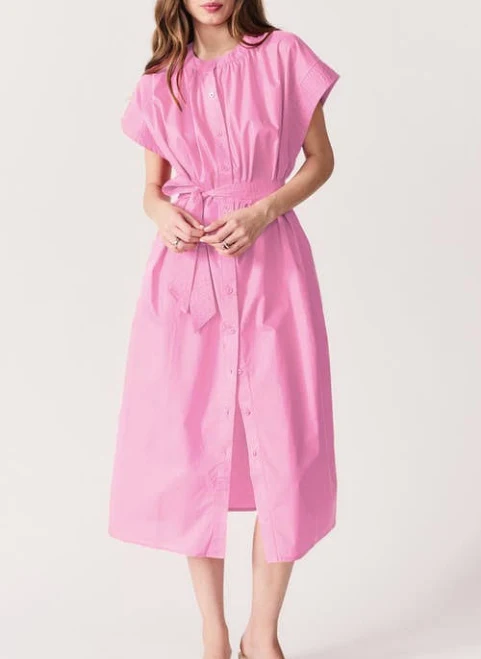 dress DELUC Women's Cancela Cap Sleeve Cotton Poplin Shirtdress Nordstrom $98