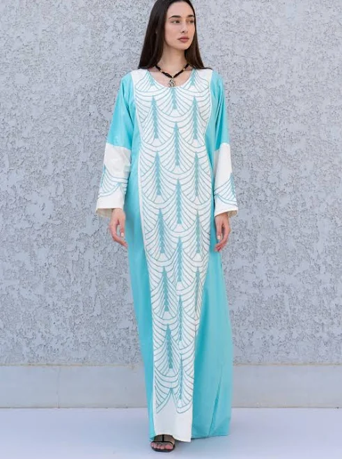 dress Embroidered Cotton Caftan Maxi Dress Etsy - Gipci $58.65