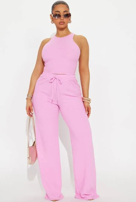 outfits Fashion Nova Sleeveless Tank Top Wide Leg Pant Set Fashion Nova $34.99