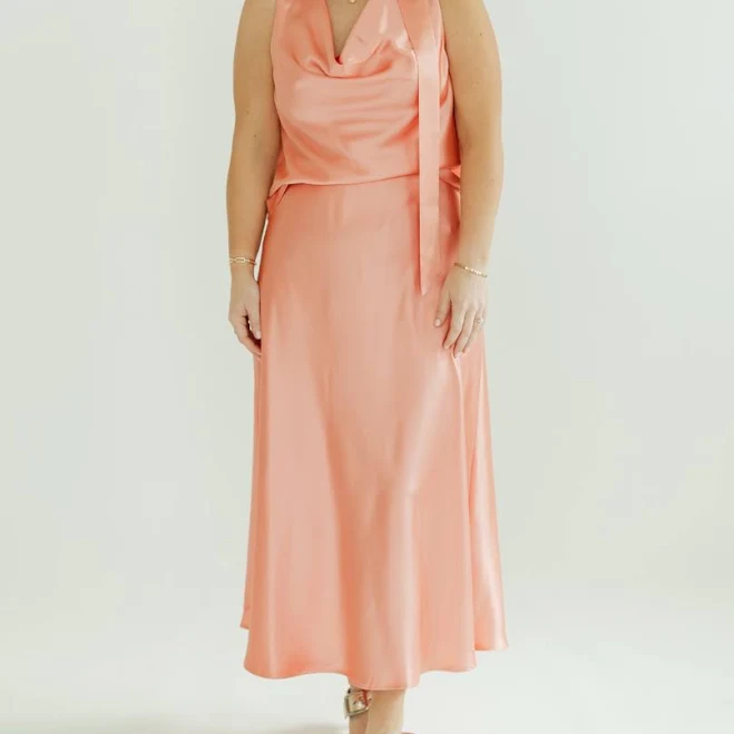 skirt Fitz Satin Midi Skirt Studio 3:19 $69.95