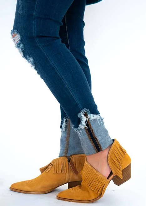 shoes Fringe Fashionista Bootie shopcactusroseboutique.com $94.99