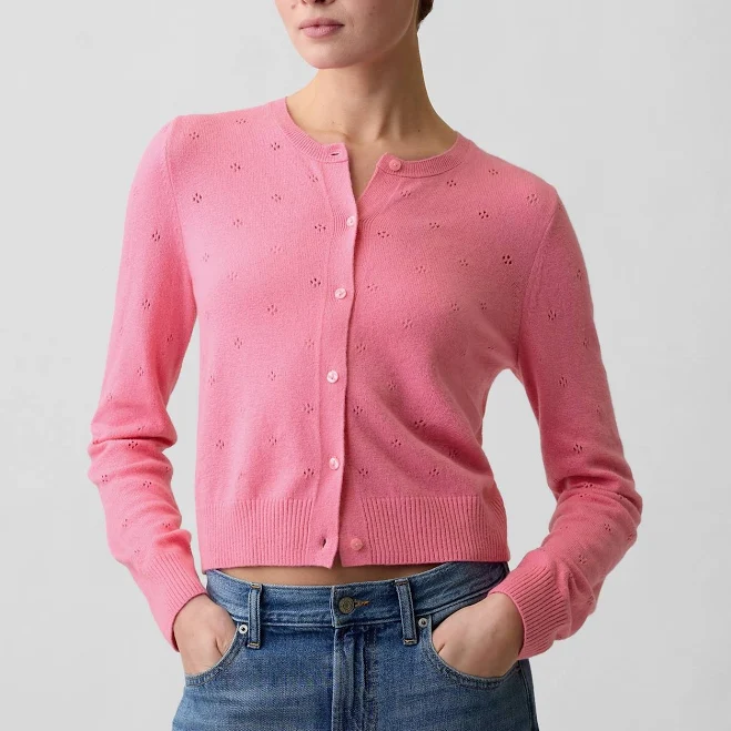 outerwear Gap Women's Cashsoft Pointelle Cardigan Gap Factory $35.99