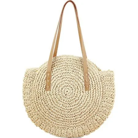 bag Gerrit Women's Round Corn Straw Handmade Woven Tote Bag Walmart - Anxin190920 $33.99