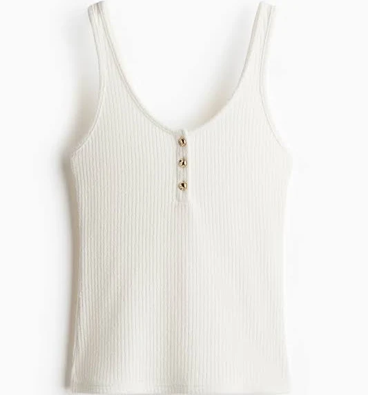 top H&M Ladies Rib-Knit Tank Top H&M $14.99