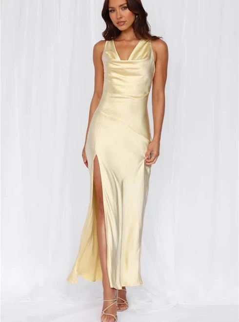 dress Hello Molly Loretta Cowl Satin Maxi Dress Hello Molly US $149.95