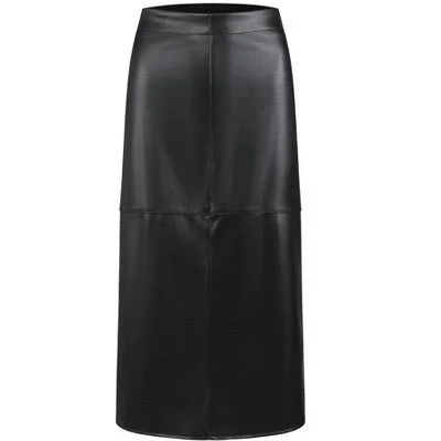skirt Inspire Chic Women's High Waist Faux Leather Pencil Midi Skirt Target $34.99