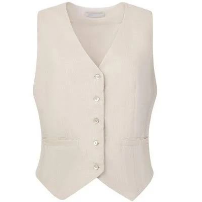 outerwear Inspire Chic Women's Linen Sleeveless Button Down V Neck Waistcoat Vest Target $41.99