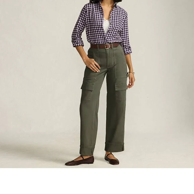 pants Lands' End Women's Mid-Rise Straight-Leg Chino Pants Lands' End $53.97