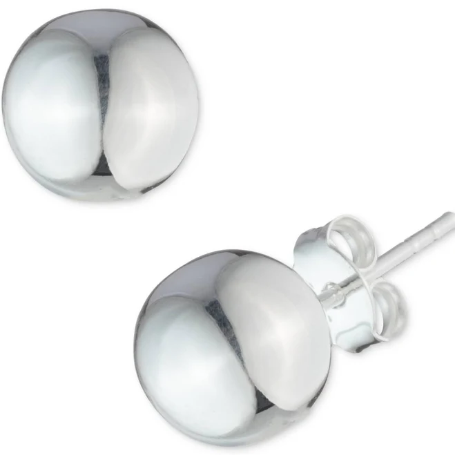 accessory LAUREN Ralph Lauren Women's Sterling Silver Ball Stud Earrings Macy's $33.6