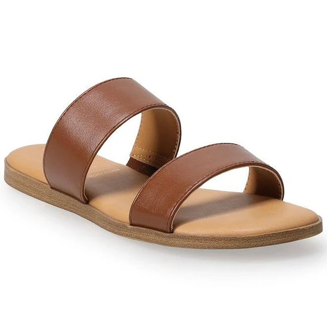 shoes LC Lauren Conrad Sunstone Women's Slide Sandals, Size: 9, Cognac Kohl's $20.99