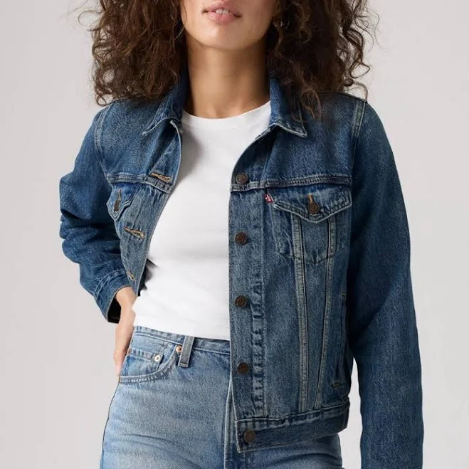 outerwear Levi's Jackets & Coats | Levi’s Women’s Medium Wash Blue Denim Original Trucker Jacket | Color: Blue | Size: S | Posheeer's Closet Poshmark $48