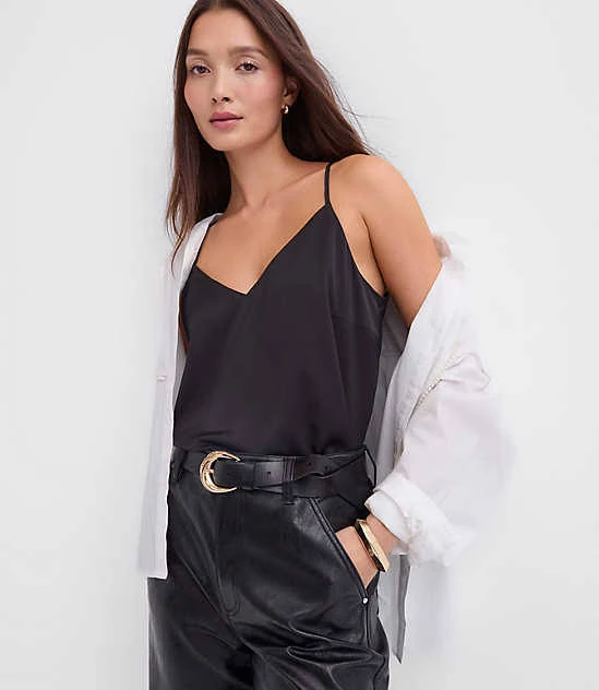 top Loft Women's Satin Strappy Cami Top LOFT $19.07