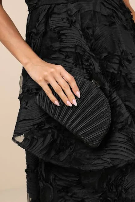bag Lulus Satin Pleated Hard Clutch Lulus $31.2