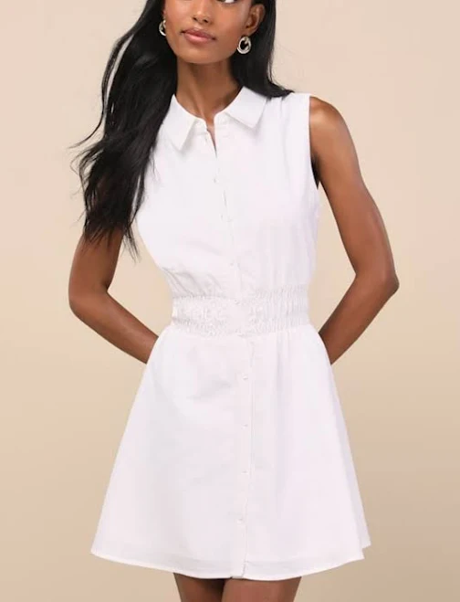 dress Lulus Women's Collared Button-Front Mini Dress Lulus $49
