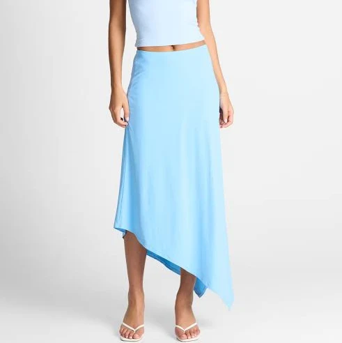 skirt Lyra Maxi Skirt for Women Blue Sasha Therese $50