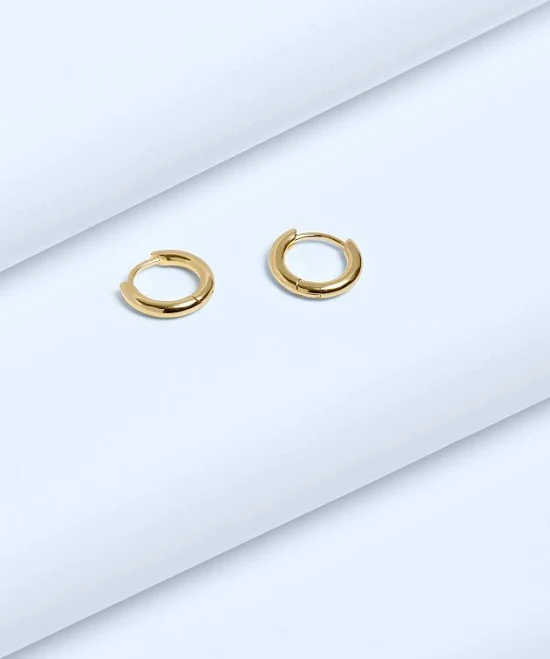 accessory Madewell 14K Gold Demi-Fine Huggie Hoop Earrings Madewell $36