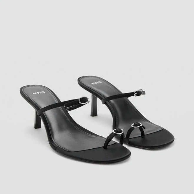 shoes MANGO Heeled Satin Sandals shop.mango.com $79.99