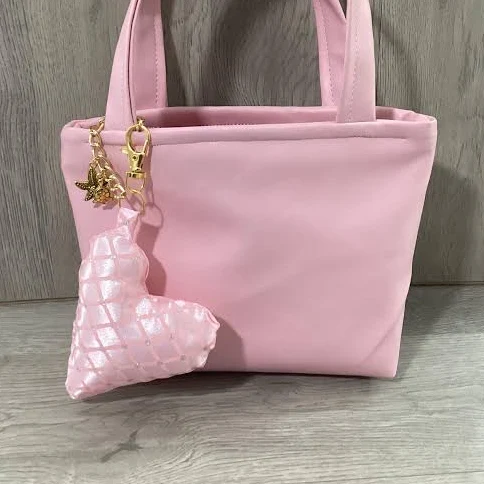 bag Mini City Tote in Vegan Leather with Bag Charm Etsy - Seller $24.95