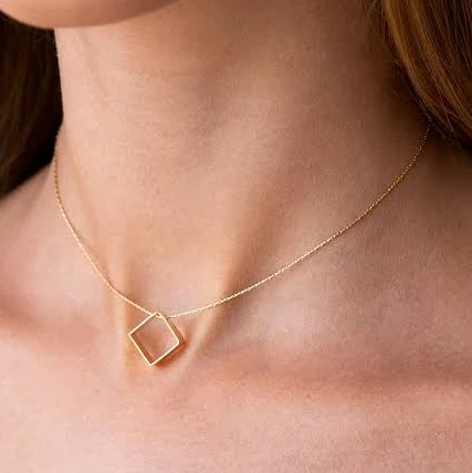 accessory Minimalist Gold Filled Geometric Pendant Necklace Etsy - JewelryByMagoo $40.5