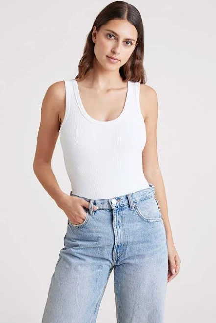 top Nuuds Women's Ribbed Scoop Tank Bodysuit nuuds $36