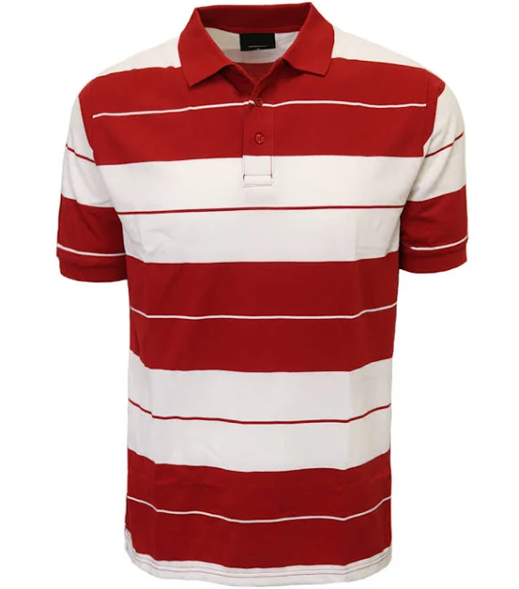 polo shirt Pique Striped Polo Shirt Amici Closet $25