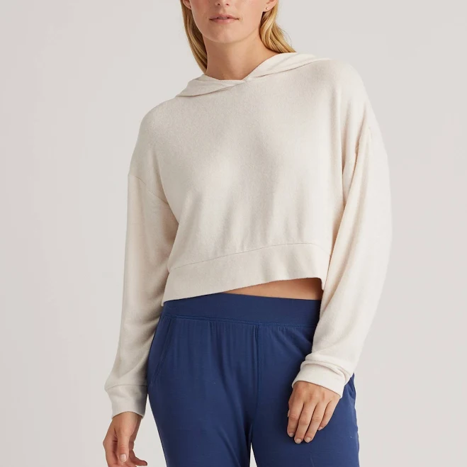 top Quince Women's Brushed Cropped Hoodie Quince $39.9