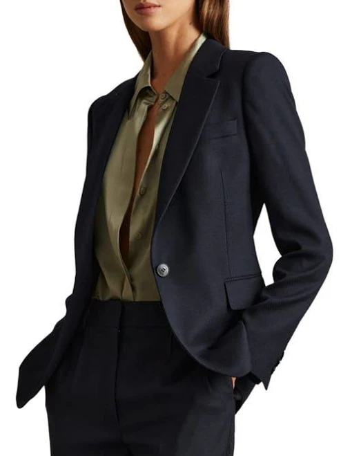 outerwear Reiss Women's Hallie Blazer Blue Nordstrom $405