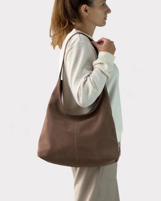 bag Taupe Italian Suede Hobo Bag Etsy - Laroll $164.79