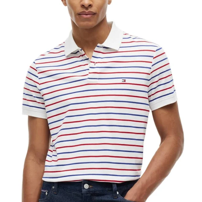 top Tommy Hilfiger Men's Regular-Fit Interlock Stripe Polo Shirt Macy's $79.5