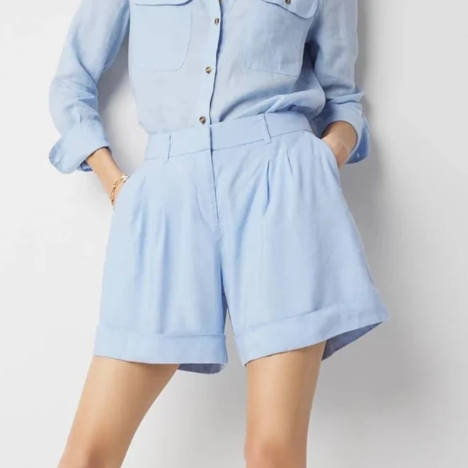 shorts White House Black Market Women's High-Rise Pleated Linen Shorts White House Black Market $29.99