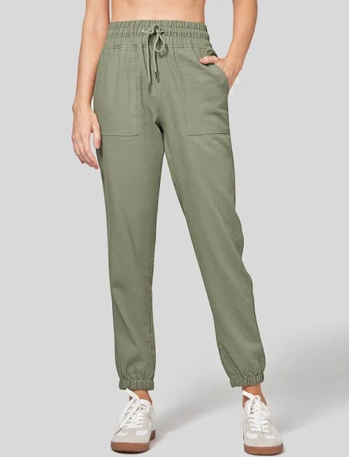 jogger pants Willit Women's Casual Cotton Linen Joggers Willit Sports $37.99