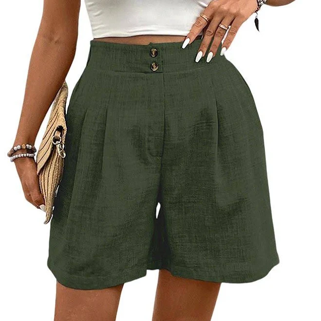 shorts Women's Casual High Waist Pleated Wide Leg Shorts with Pockets Kohl's $36.99