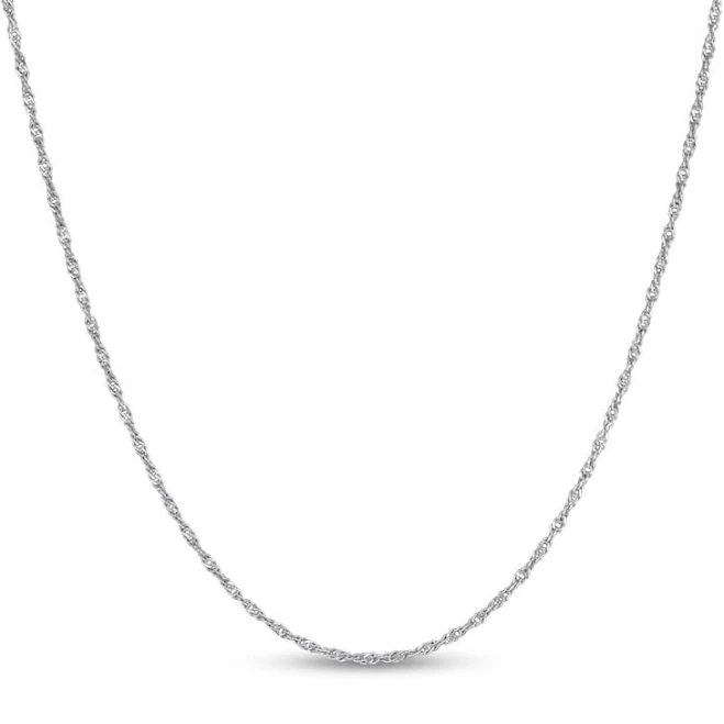 accessory Zales 2.0mm Diamond-Cut Singapore Chain Necklace in Solid Sterling Silver Zales $69