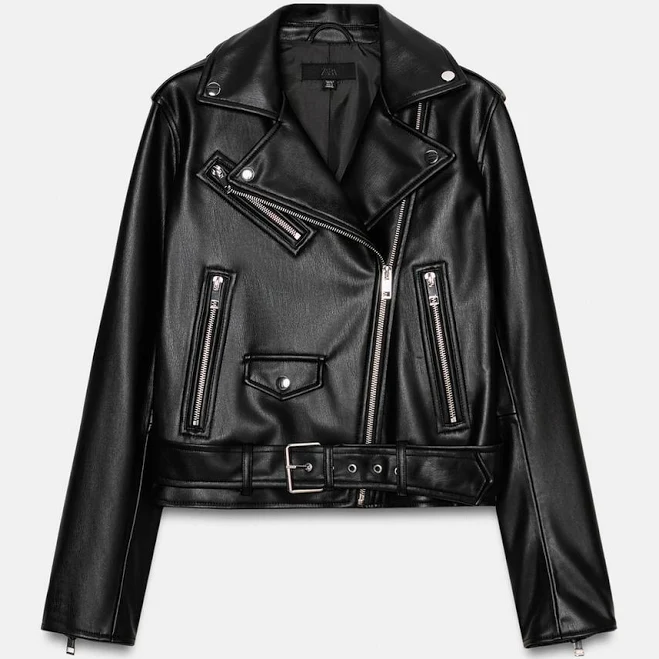 outerwear Zara Faux Leather Biker Jacket Zara USA $79.9